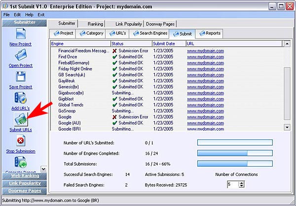 Auto Search Engine Submission Software