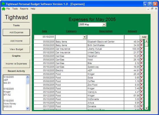 free household budgeting software