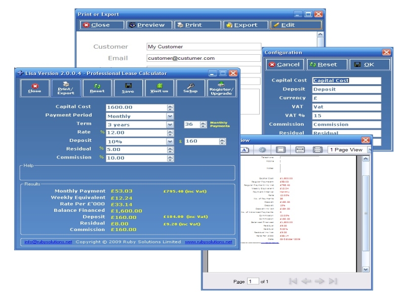 free lease calculator