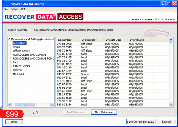 Microsoft Access 2003 Free Template