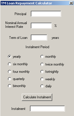 Desktop Loan Repayment Calculator