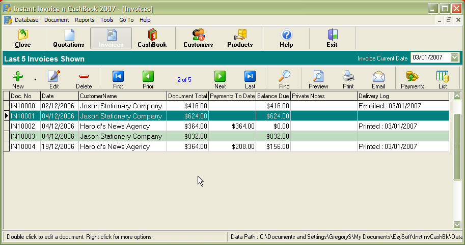 Instant Invoice n CashBook 2007