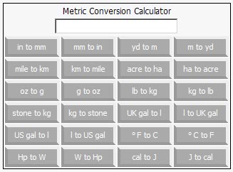 Online Metric Conversion Calculator
