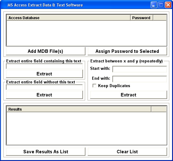 MS Access Extract Data & Text Software