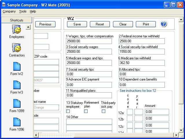 W2 MateW2 1099 Software