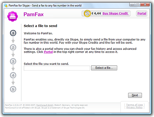 PamFax for Skype