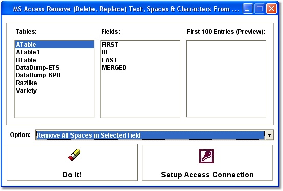 MS Access Remove (Delete, Replace) Text & Characters From Fields Software