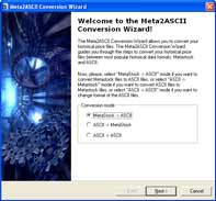 Meta2ASCII Conversion Wizard