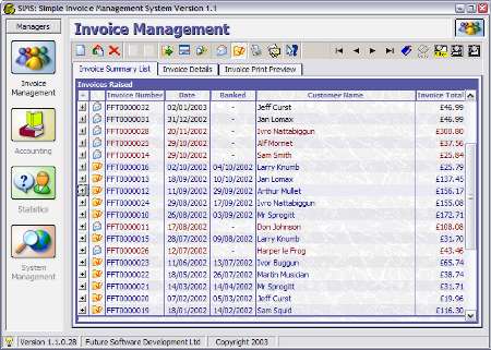 Simple Invoice Management System 1.0Business Finance by Future Software Development Ltd - Software Free Download