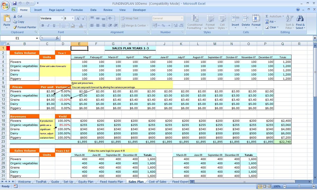 Excel Funding and Equity Plan