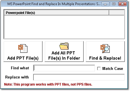 MS Powerpoint Find and Replace In Multiple Presentations Software