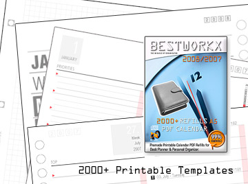 2000+ MOOD Calendar A5 Refills 20072008 A5MOOD20072008