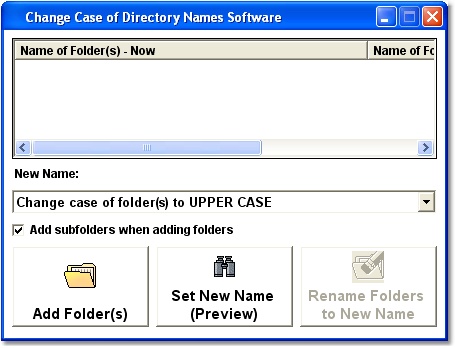 Change Case of Directory Names Software