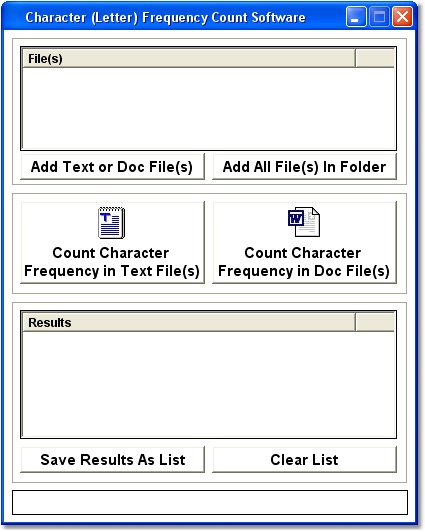 Character (Letter) Frequency Count Software