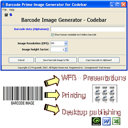 Codabar barcode prime image generator 1.1