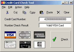 Credit Card Check Tool