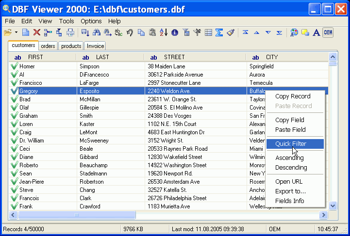 DBF Viewer 2000 2.30