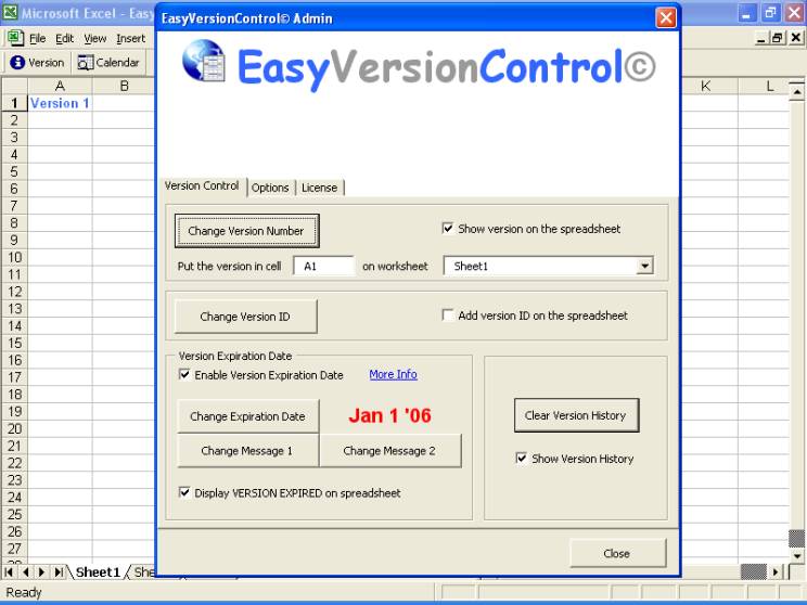 EasyVersionControlExcel Version Control