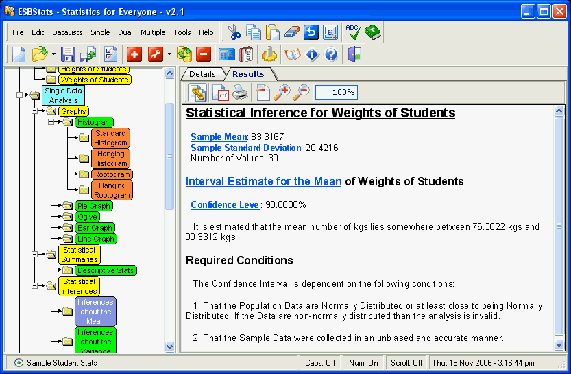 ESBStats Statistical Analysis Software