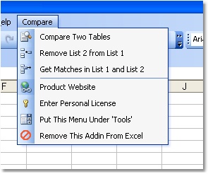 Excel Compare Data in Two Tables Software