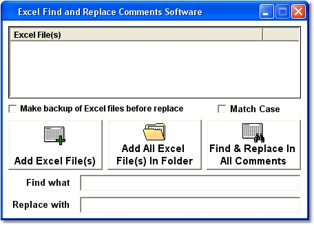 Excel Find and Replace Comments Software 7.0