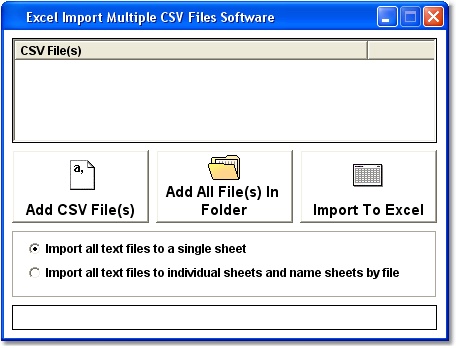 Excel Import Multiple CSV Files Software