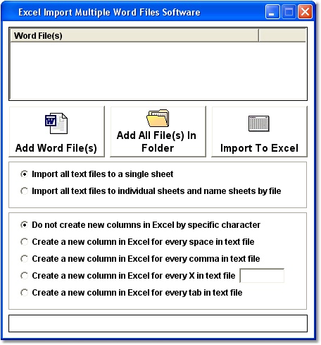 Excel Import Multiple Word Files Software