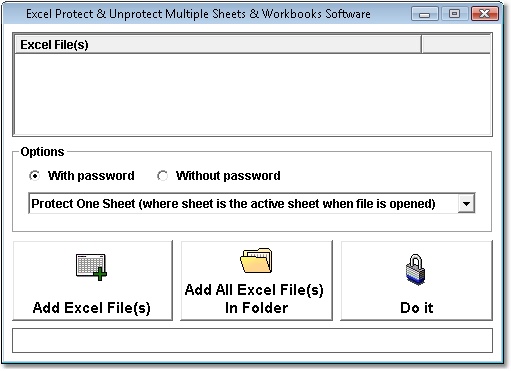 Excel Protect & Unprotect Multiple Sheets & Workbooks Software 7.0