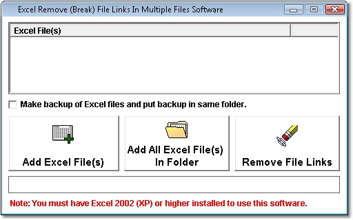 Excel Remove (Break) File Links In Multiple Files Software