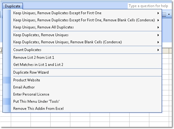 Excel Unique & Duplicate Data Remover 7.0