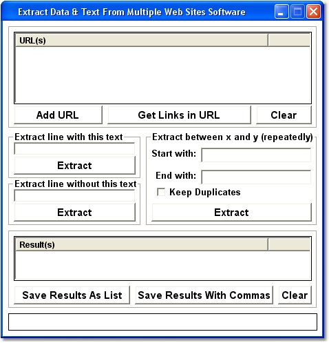Extract Data & Text From Multiple Web Sites Software 7.0