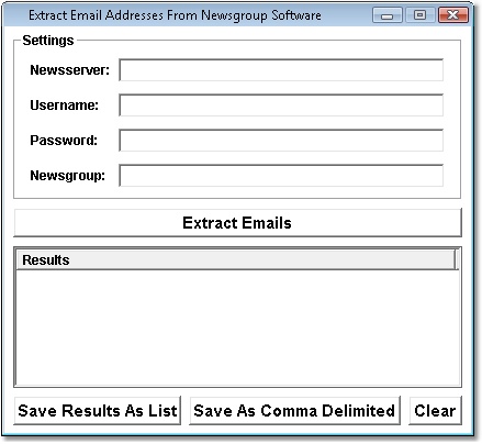 Extract Email Addresses From Newsgroup Software
