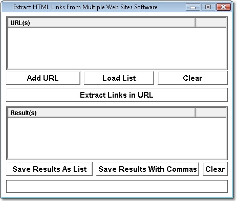 Extract HTML Links From Multiple Web Sites Software
