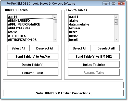 FoxPro IBM DB2 Import, Export & Convert Software 7.0