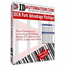 IDAutomation OCRA and OCRB Font Advantage Package 6.11