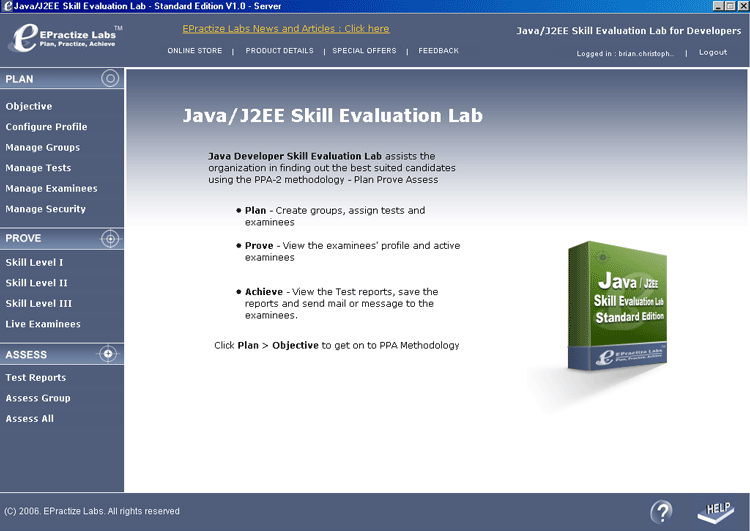 Java/J2EE Skill Evaluation Lab 1.0