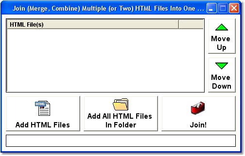 Join (Merge, Combine) Multiple (or Two) HTML Files Into One Software