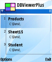 Mobile DBViewer Plus for Nokia S60 3rd E