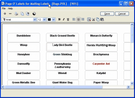 Page Of Labels for Mailing Labels 2.90
