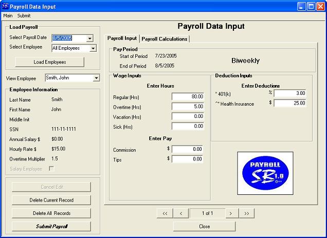 Payroll SB 2007