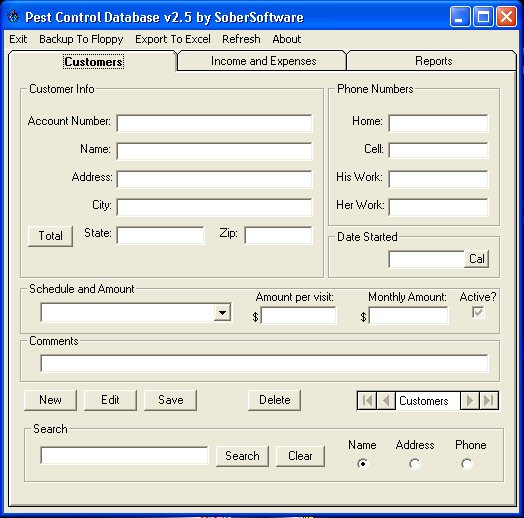 Pest Control Database