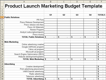 Product Launch Plan Marketing Budget 1.0