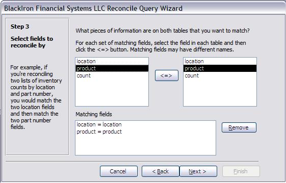 Reconcile Query Wizard AddIn For Access 1.2