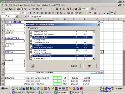 RemodelCost Estimator for Excel