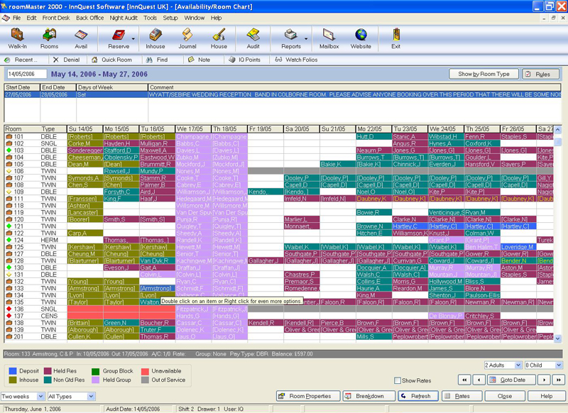 roomMaster 2000 Hotel Reservation Software