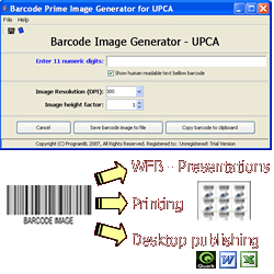 UPCA UPCE barcode prime image generator 1.1