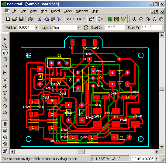 Pad2Pad Free PCB Layout CAD