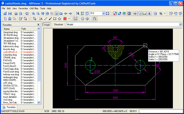 2D/3D CAD Viewer: DXF DWG PLT CGM SVG