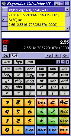 Expression Calculator 2.43Calculators by Vestris Inc. - Software Free Download
