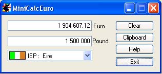 MiniCalcEuro 1.1Calculators by Alain Blaisot - Software Free Download